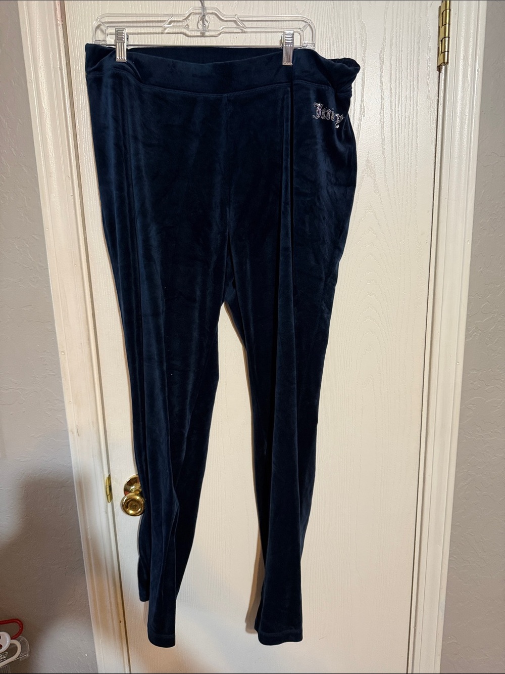 Juicy Couture Navy Velour Track Pants